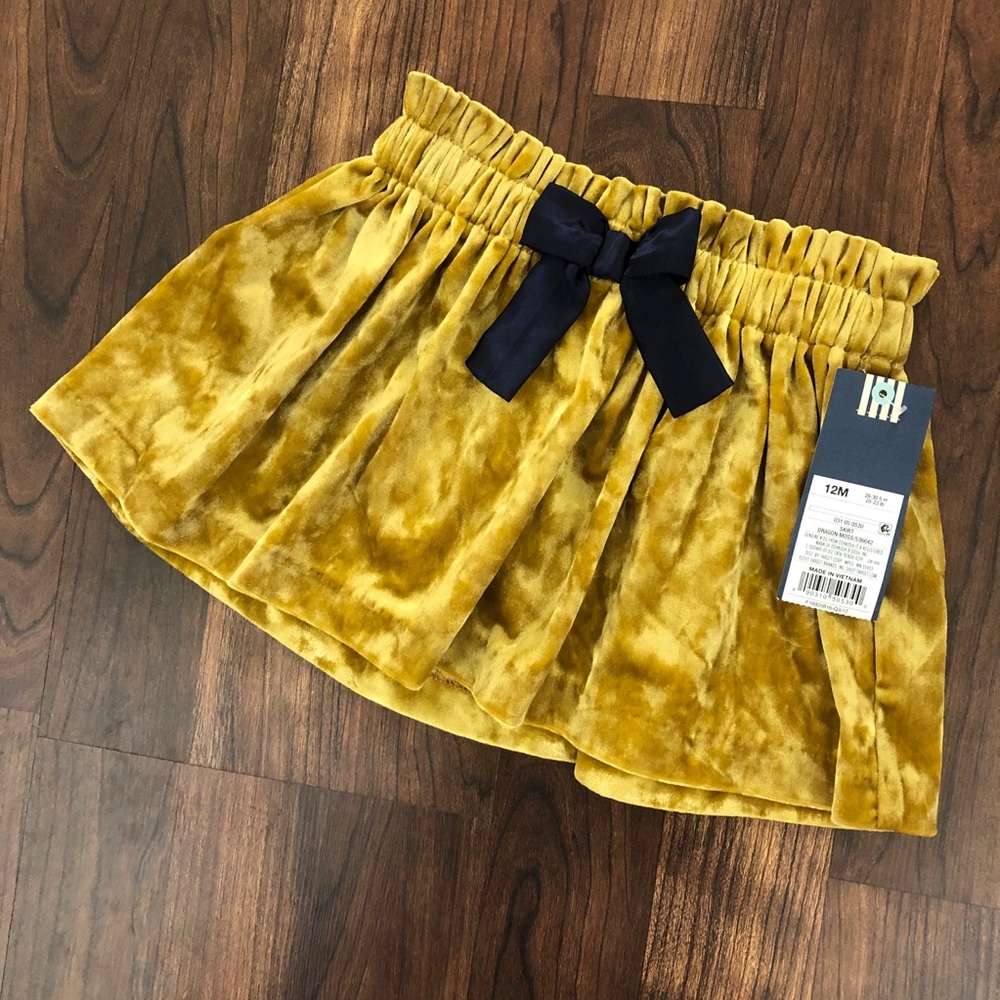 BNWT OshKosh dark gold velvet skirt